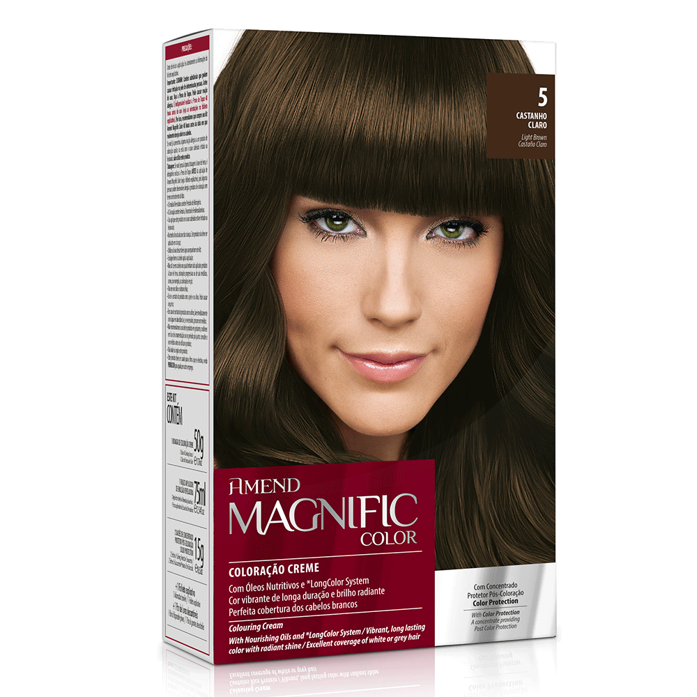 Kit Coloração Amend Magnific Color 5.0 Castanho Claro